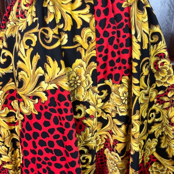 7th Avenue Design Studio NY&C Mixed Print Open Front Skirt with Pants Medium New - Picture 5 of 5